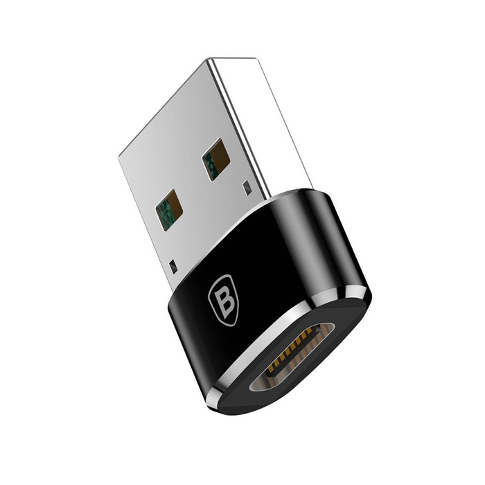 Baseus converter USB Type-C to USB Adapter Connector black (CAAOTG-01)