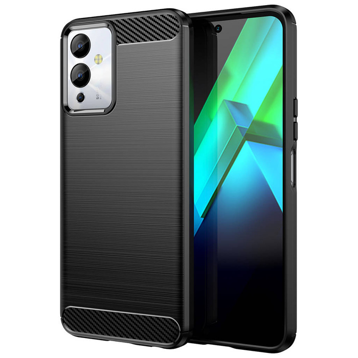 Funda Carbon Case para Infinix Note 12i funda flexible silicona carbono negra