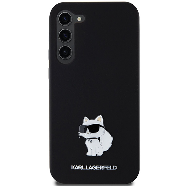 Etui Karl Lagerfeld KLHCS23MSMHCNPK Galaxy S23+ S916 czarny/black hardcase Silicone Choupette Metal Pin