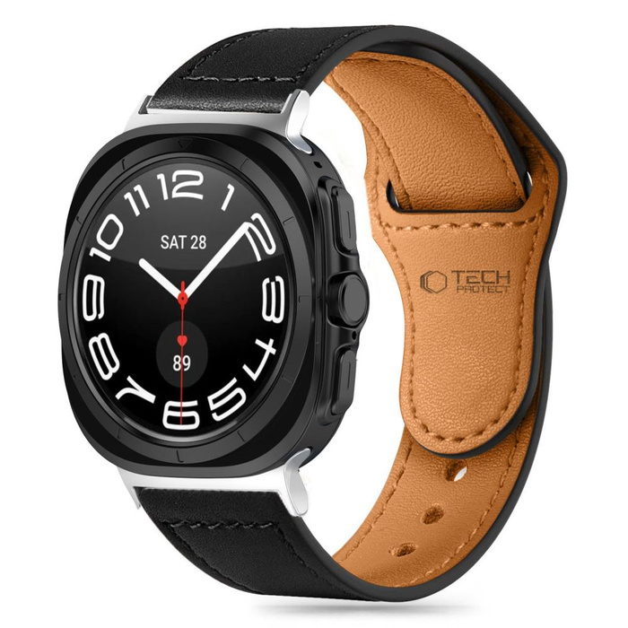 TECH-PROTECT LEATHERFIT SAMSUNG GALAXY WATCH ULTRA (47MM) BLACK