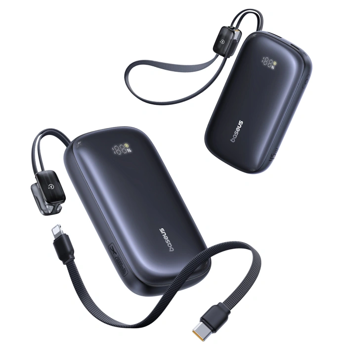 Powerbank Baseus EnerFill FC21 Qpow 3 Ultra 20000mAh 45W z wyświetlaczem cyfrowym z dołączonym kablem - czarny