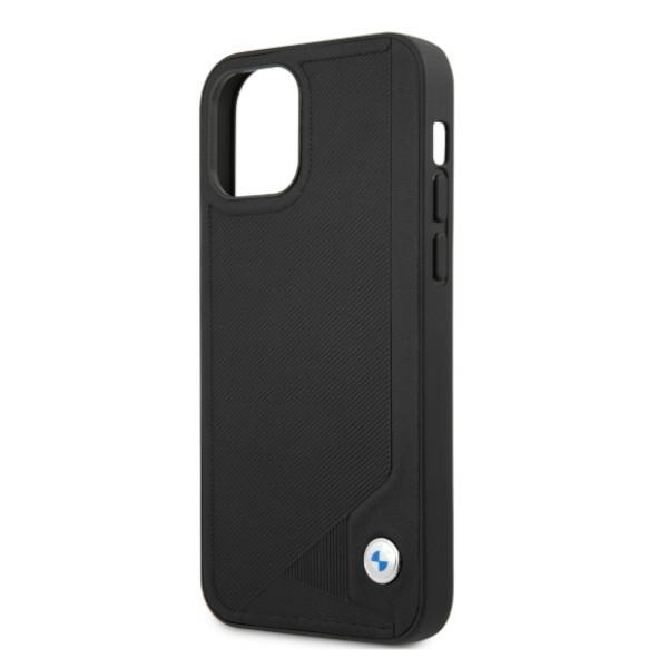 BMW Case Apple iPhone 12 12 Pro Leather Deboss Black Hardcase