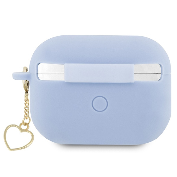 Cover Guess GUAP2LSCHSB Coperchio AirPods Pro 2 blu/blu Collezione Charm Heart in silicone Case