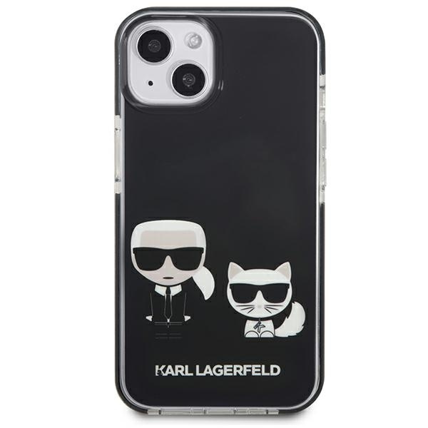 Hülle KARL LAGERFELD Apple iPhone 13 Mini Karl&amp;Choupette Schwarz Hartcase