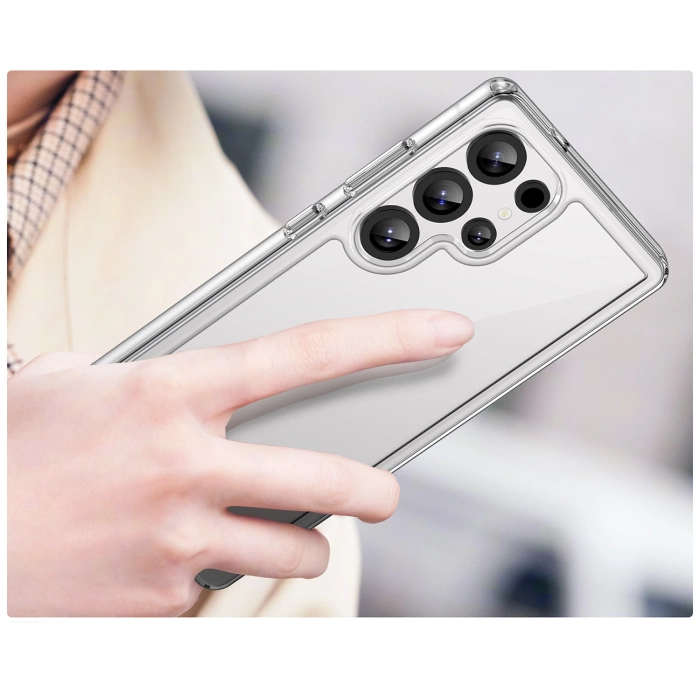 Outer Space Case Silikonhülle mit Gelrahmen für Samsung Galaxy S25 Ultra – transparent