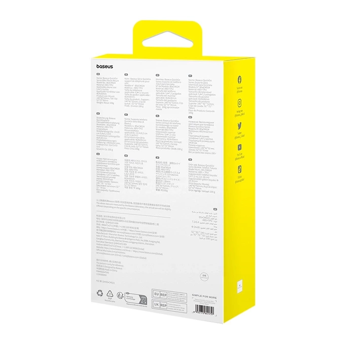 Uchwyt rowerowy Baseus QuickGo do telefonów (czarny)