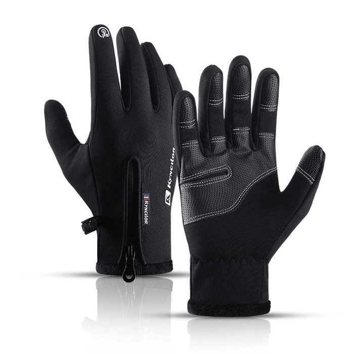 Guantes deportivos de invierno para teléfono (talla XL) - negro