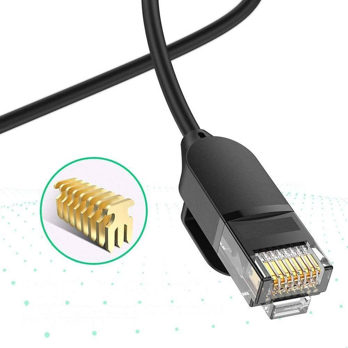 Cavo Ugreen Cavo di rete Internet Cavo patch Ethernet RJ45 Cat 6A UTP 1000Mbps 3m nero (70653)