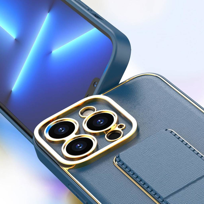 Nuova custodia Kickstand per iPhone 12 con supporto blu