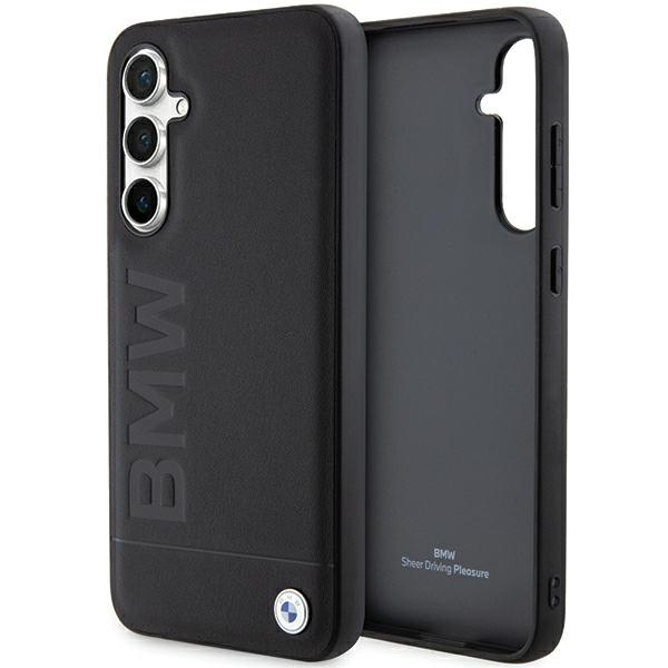 Cover BMW BMHCS23FESLLBK Samsung Galaxy S23 FE S711 nero/nero Pelle Timbro a caldo Case