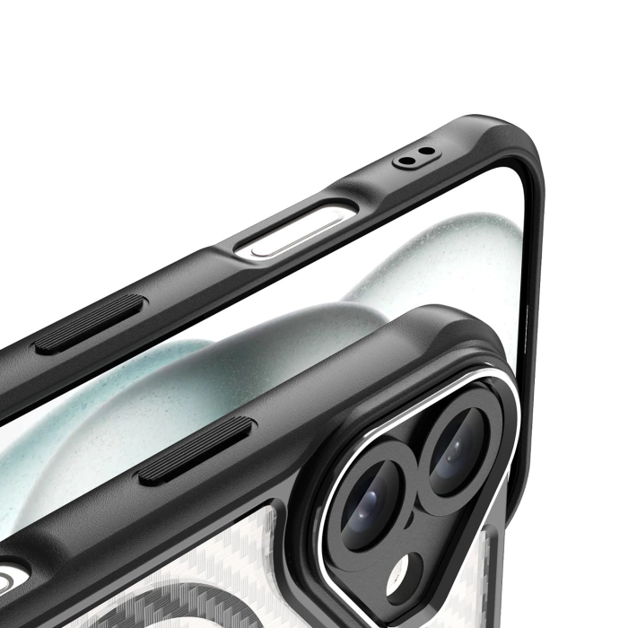 Leading Series MagSafe Silikonhülle für iPhone 16 Plus – Schwarz