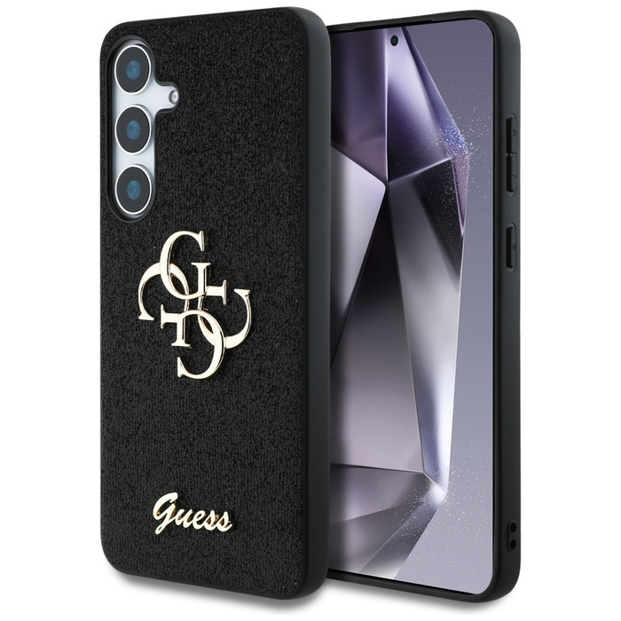 Etui Guess Fixed Glitter Big 4G Metal     Logo do Samsung Galaxy S25+ czarny