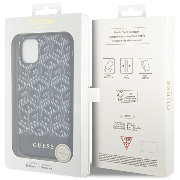 Guess GUHMN61HGCFSEK iPhone 11 / Xr 6,1" nero/nerocase GCube Stripes MagSafe
