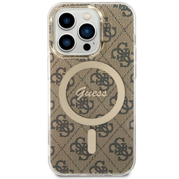 Cover Guess GUHMP14LH4STW iPhone 14 Pro 6.1" marrone/marrone rigidocase 4G MagSafe Case
