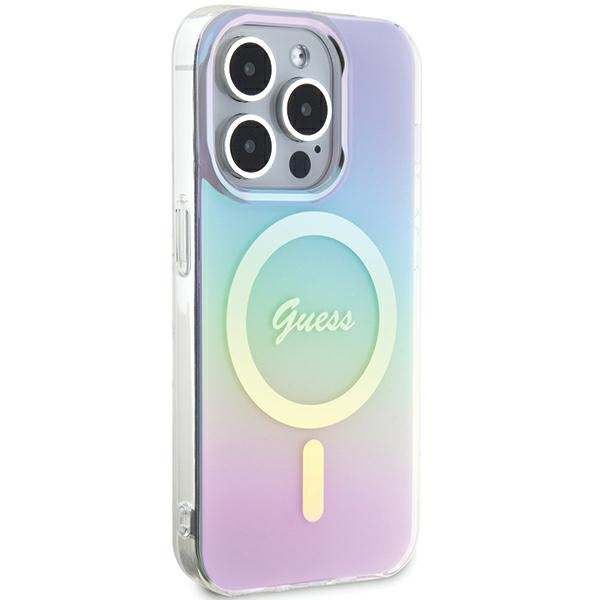 Case Guess GUHMP15XHITSU iPhone 15 Pro Max 6.7" purple/purple hardcase IML Iridescent MagSafe Case