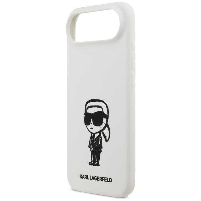 Etui Karl Lagerfeld Silicone Karl Sketch & Logo MagSafe do iPhone 17 Air biały