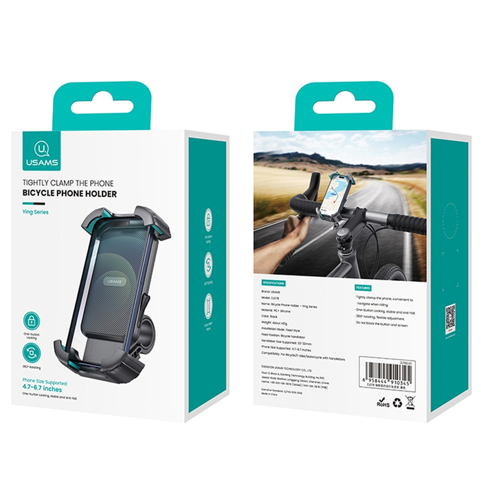 USAMS Uchwyt rowerowy US-ZJ078 czarny/black ZJ78ZJ01