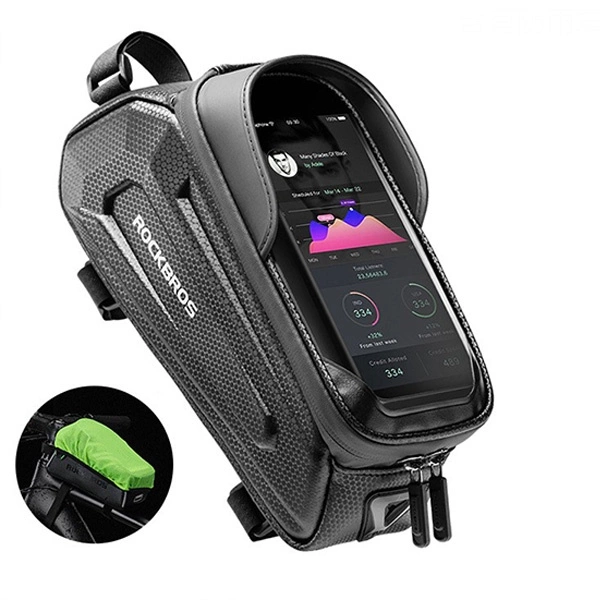 Gepanzerte Fahrradtasche Rockbros B68 mit Telefonabdeckung 1,5 l – Schwarz