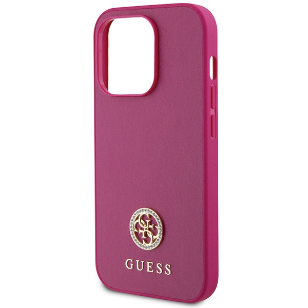 Guess GUHCP15XPS4DGPP iPhone 15 Pro Max 6.7" rosa/rosa durocase Logo Strass Metal
