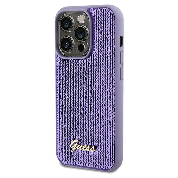 Etui Guess GUHCP13XPSFDGSU iPhone 13 Pro Max 6.7" fioletowy/purple hardcase Sequin Script Metal Case