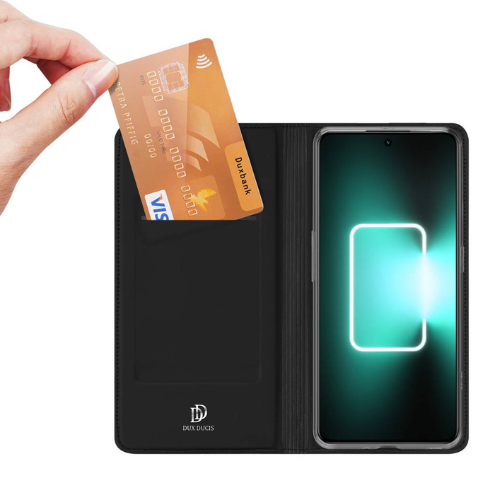 Custodia Dux Ducis Skin Pro per Realme GT Neo 5 / Realme GT3 Flip Cover Card Wallet Stand nero