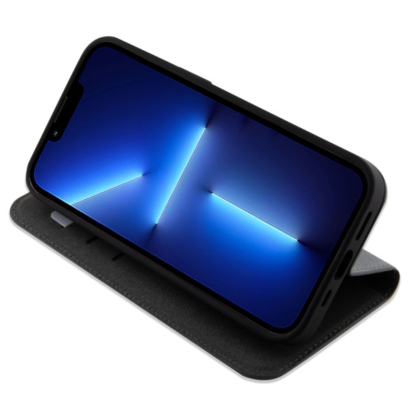 Hülle Karl Lagerfeld KLBKP14SSANKCPG iPhone 14 6.1" Buchcase silber/silber Saffiano Karl &amp; Choupette Case