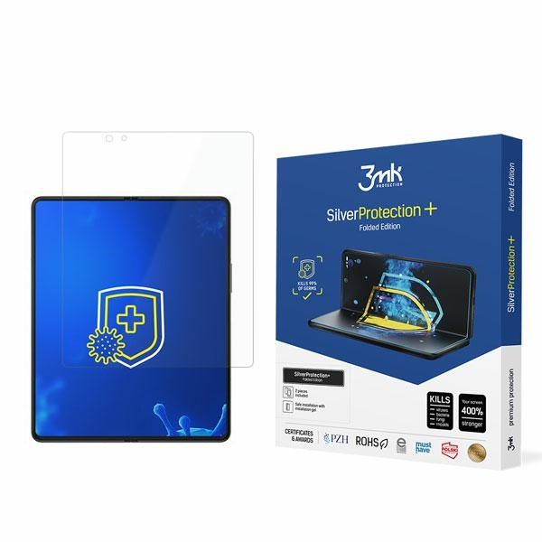 3MK Silver Protect+ Sam Galaxy Z Fold 3 5G Screen Protector Antimicrobial Wet Mount