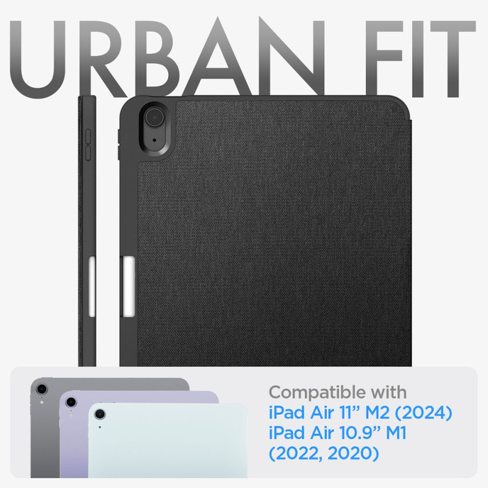Funda Spigen iPad Urban Fit Air 10.9 4 / 5 / 2020-2022 / 6 7 / 2024-2025 Negro Case