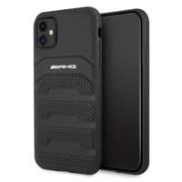 AMG AMHCN61GSEBK iPhone 11 6.1" black/black hardcase Leather Debossed Lines