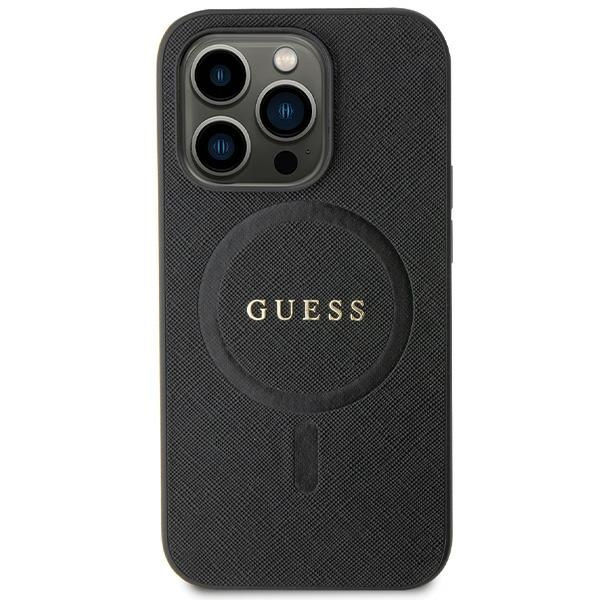 Guess GUHMP13LPSAHMCK iPhone 13 Pro / 13 6.1" negro/negro durocase Saffiano MagSafe