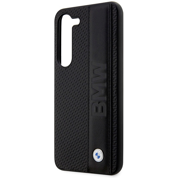 Funda Bmw Bmhcs23s22rdpk S23 S911 Negro/Negro Durocase Cuero Texturado y Rayas Case