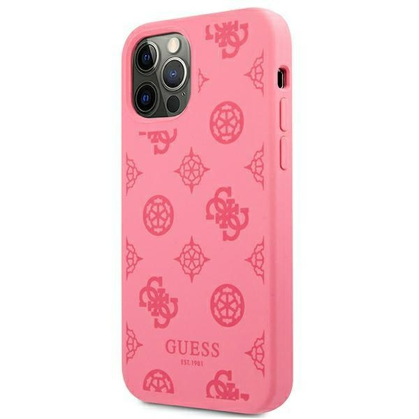 Case GUESS Apple iPhone 12 Pro Max Peony Collection Fuchsia Hardcase