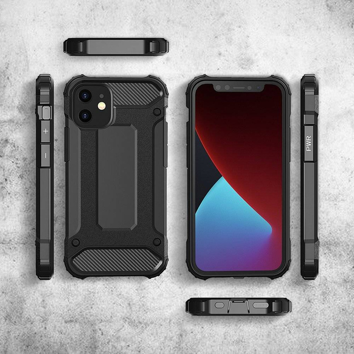 Hybrid Armor pancéřovaný hybridní pouzdro kryt iPhone 12 Pro Max černý
