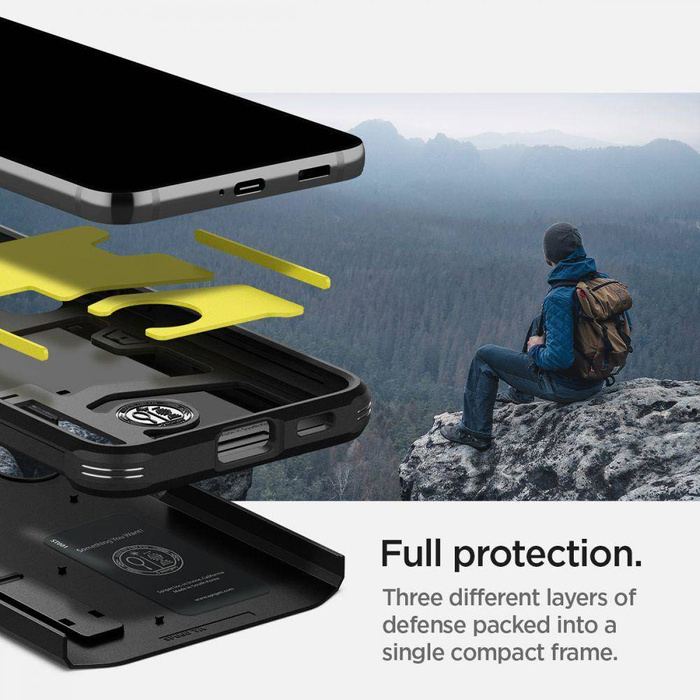 Cover Spigen Galaxy S22 Tough Armor Nero blindato Case