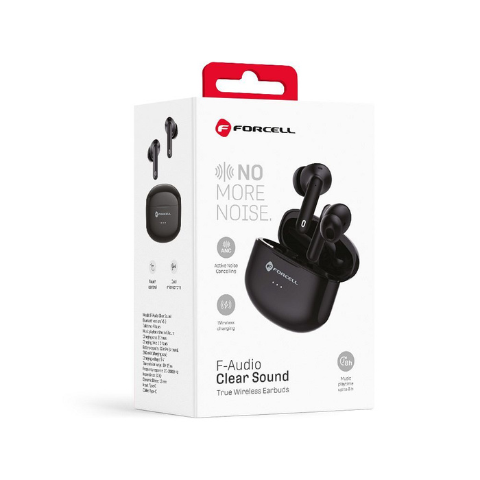 Słuchawki bezprzewodowe douszne Forcell F-Audio TWS Clear Sound czarne