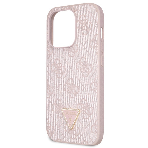 Case Guess GUHCP15LP4TDSCPP iPhone 15 Pro 6.1" pink/pink hardcase Crossbody 4G Metal Logo Case