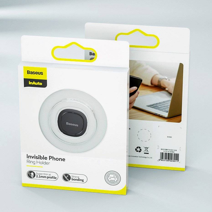 Supporto per telefono con anello autoadesivo ultrasottile Baseus rosa (SUYB-0R)