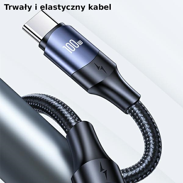 USAMS Kabel U71 USB-C na USB-C 1,2 m 100W PD Fast Charge černá / černá SJ524USB01 (US-SJ524)