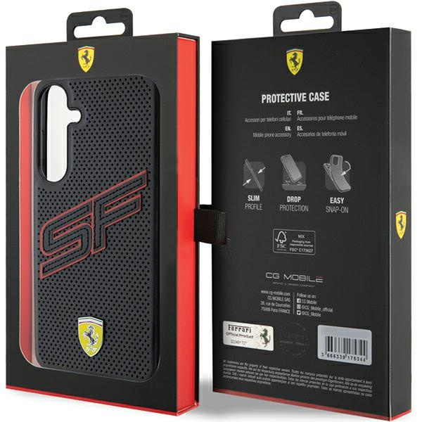 Etui Ferrari FEHCS24SPINK Samsung Galaxy S24 S921 czarny/black hardcase Big SF Perforated Case