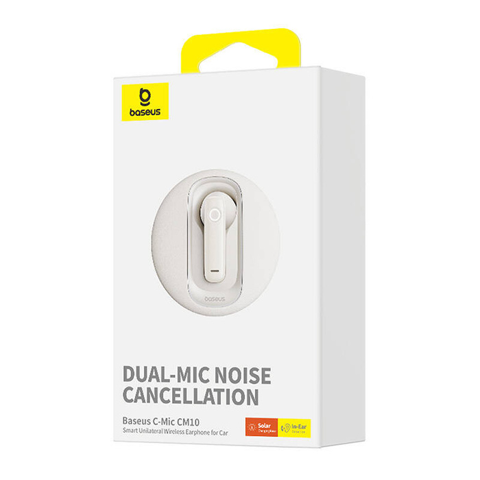Inteligentna słuchawka bezprzewodowa do samochodu Baseus CM10 (biały)
