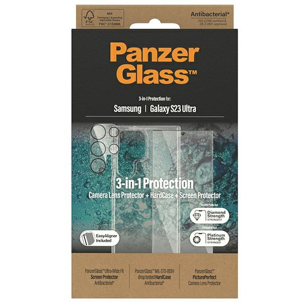 PanzerGlass Bundle 3v1 Sam S23 Ultra S918 Hardcase + Screen Protector + Camera Lens 0435+7317