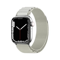 Alpský řemínek s ocelovou přezkou pro Apple Watch 42/44/45/49 mm - stříbrný