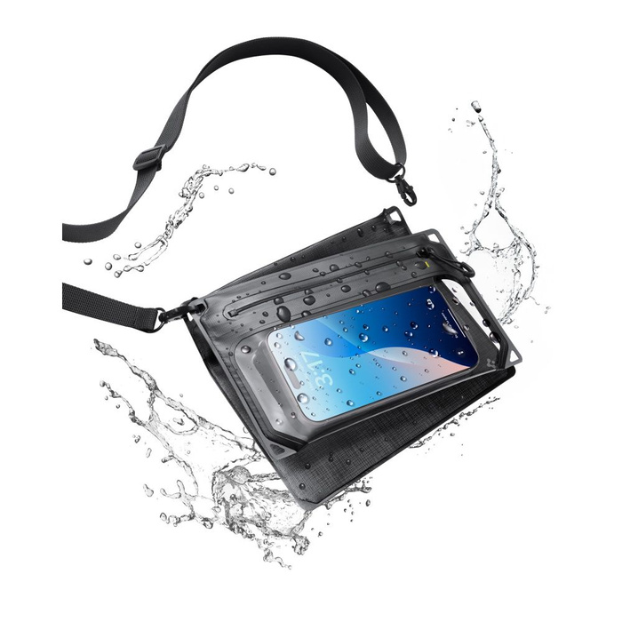 Spigen A640 UNIVERSAL WATERPROOF Case CROSSBAG BLACK