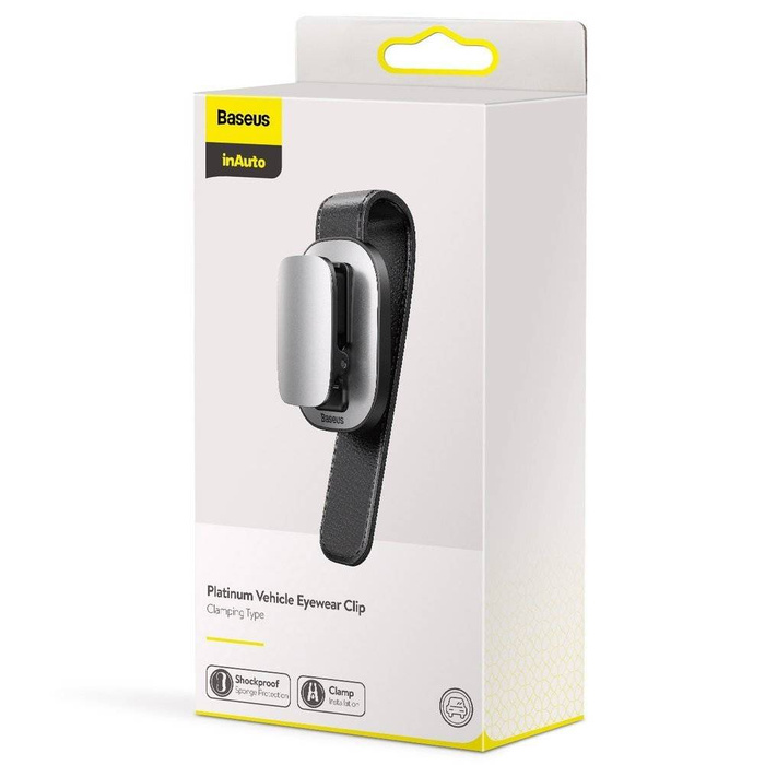 Baseus clip supporto auto per occhiali per occhiali argento (ACYJN-B0S)