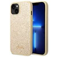 Hülle Guess iPhone 14 Plus 6,7" gold/gold hart case Glitter Schrift