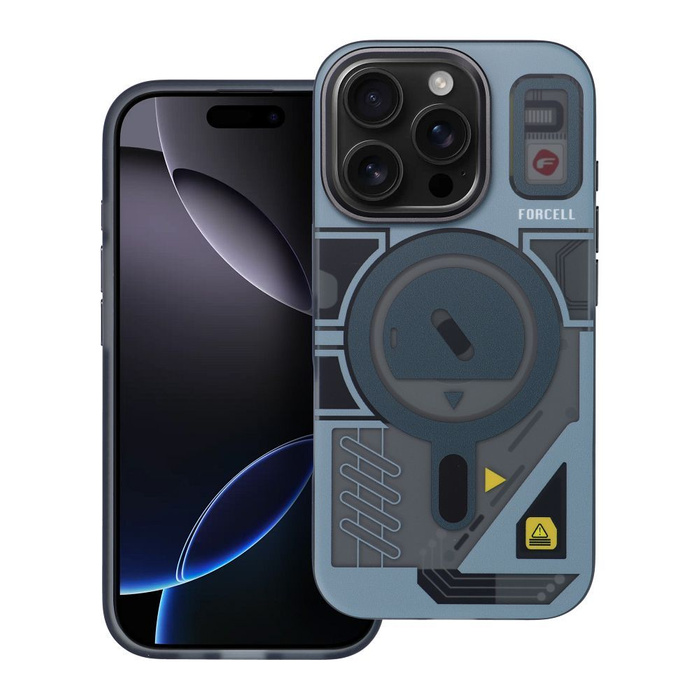 Etui na iPhone 16 PRO Forcell F-Protect Levels Dual Layer 4D technology zgodny z MagSafe Military Drop-Test cyber grey