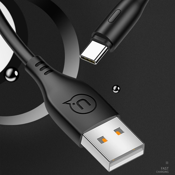 Kábel USAMS USB-C 2A Fast Charge 1m Black