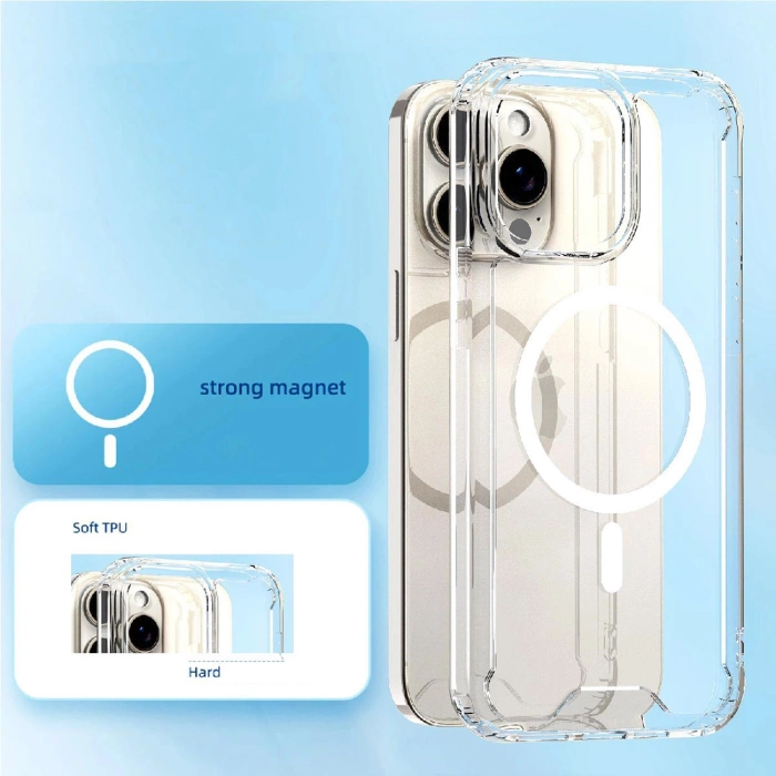 Wozinsky Clear Corner Case MagSafe für Samsung Galaxy S25 - Transparent
