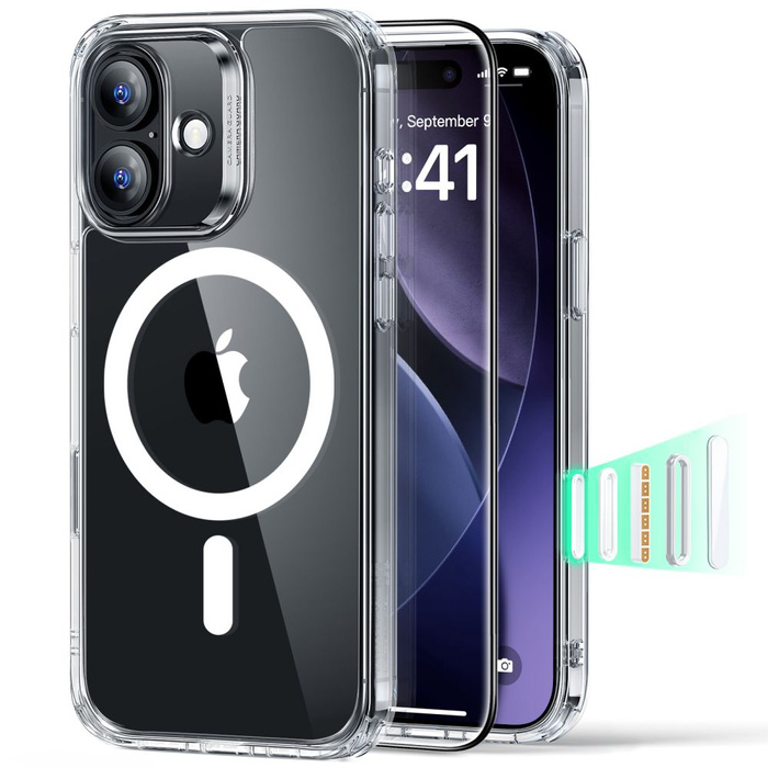 ESR CLASSIC HYBRID MagSafe &amp; TEMPERED GLASS IPhone 17 CLEAR