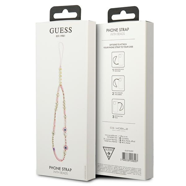 GUESS Telefonband Perlen Schale Rosa